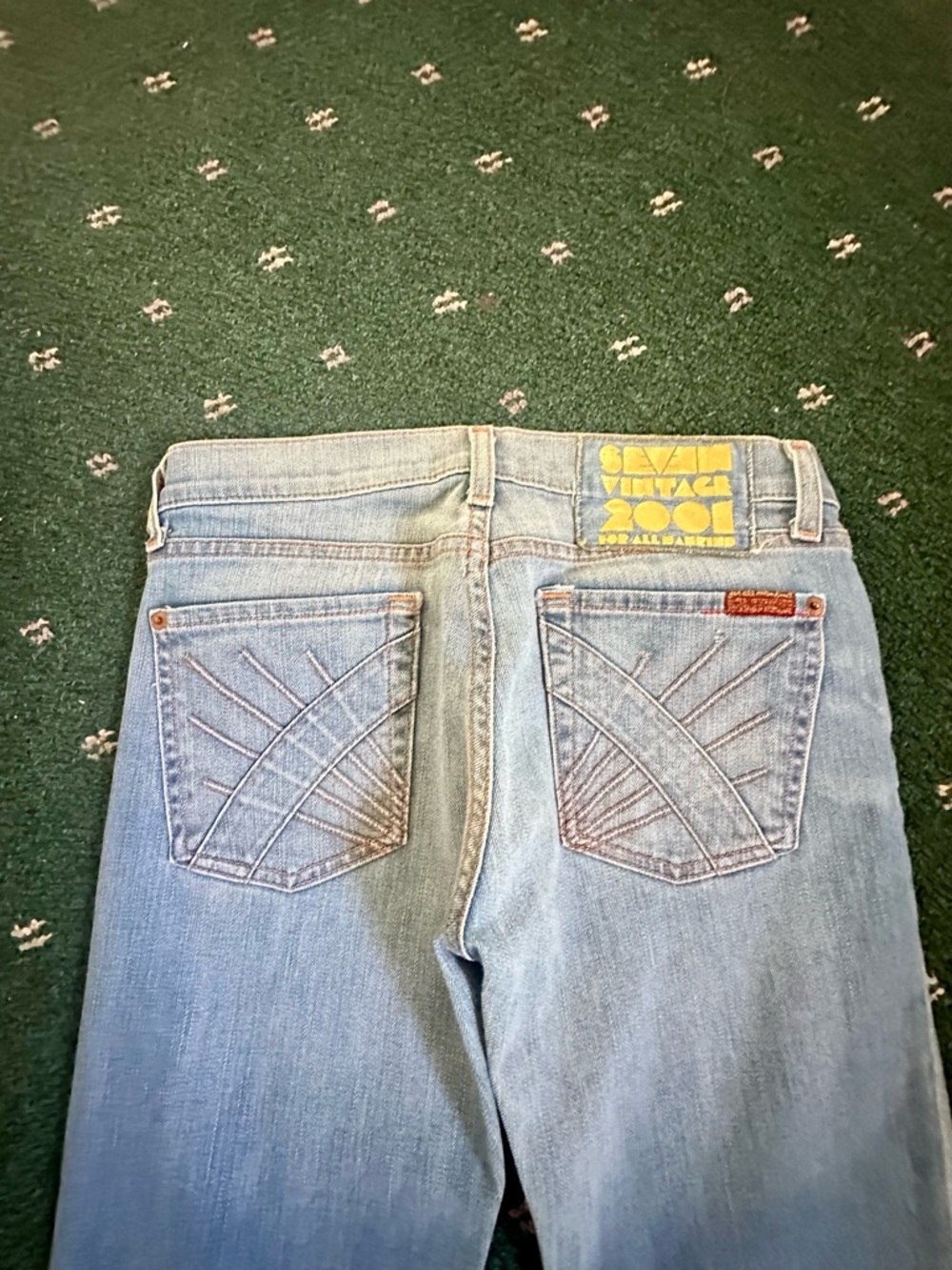7 For All Mankind Light Blue Straight-Leg Women's Jeans